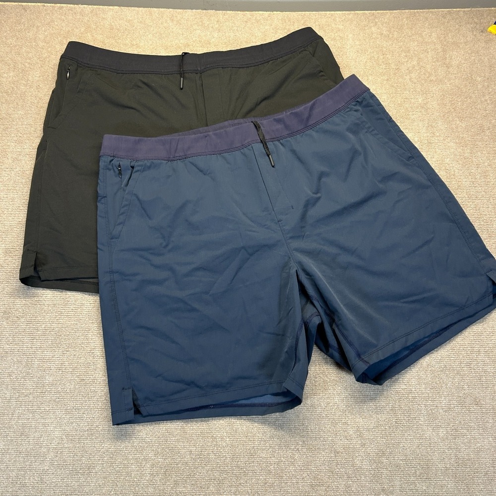Public Rec LOT OF 2 Lined Shorts Men's 44 Athletic Elastic Waist Performance 7"